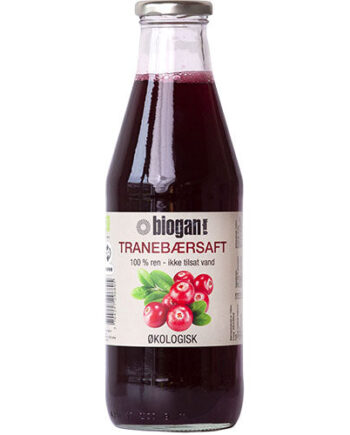 Biogan Tranebærsaft 100  Ren Saft  økologisk