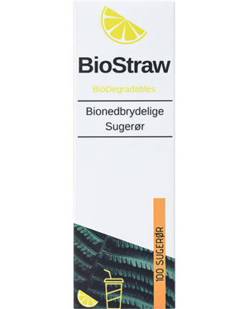 Biostraw Bionedbrydelige Sugerør 100 Stk