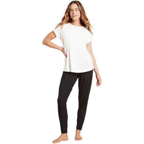 Boody Downtime Lounge Top Hvid Str