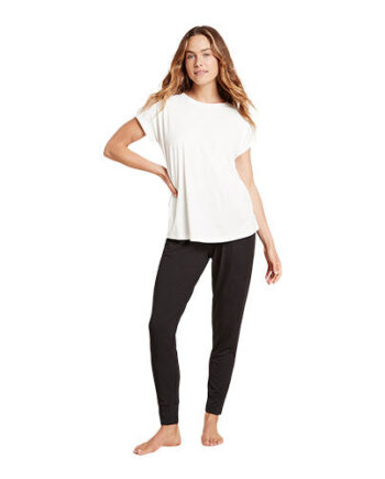 Boody Downtime Lounge Top Hvid Str  Xs