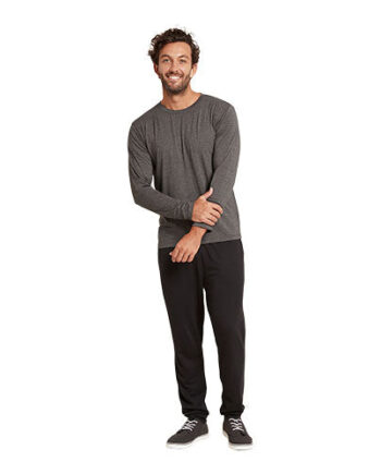 Boody Menâ   Long Sleeve Crew  -shirt Dark Marl Str