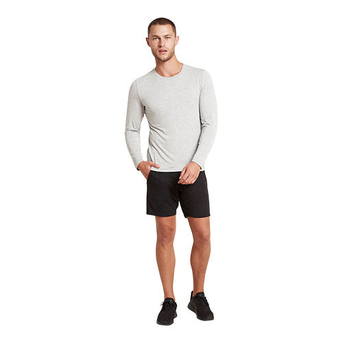 Boody Menâ Long Sleeve Crew -shirt Light Marl Str