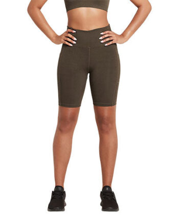 Boody   Quot  High-waist Shorts Dark Olive Str    Motivate