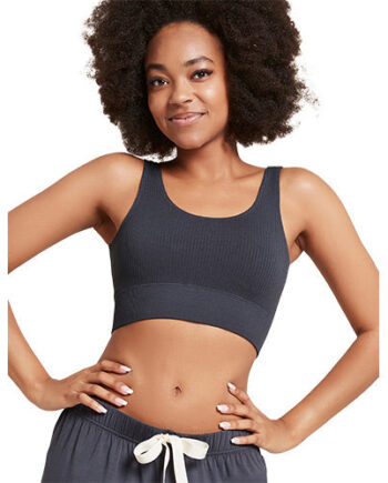Boody Ribbed Seamless Bra Storm Str  Xs