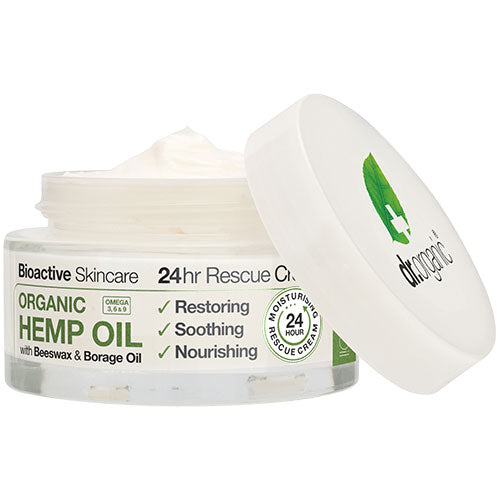Dr Organic 24 Hr Rescue Creme Hemp Oil