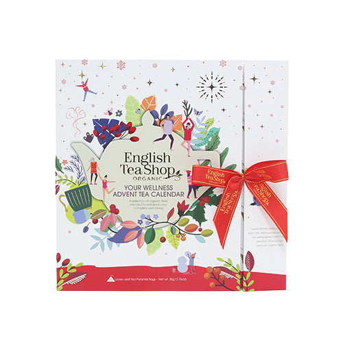 English Tea Shop Julekalender Te Book Style Hvid økologisk