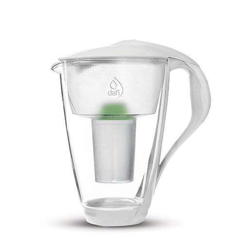 Glaskande 0l Glas Hvid Alkaline Filter Dafi