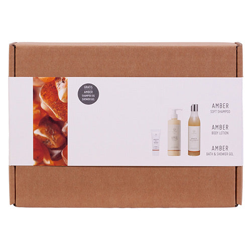 Naturfarm Gaveæske Amber Body Lotion Shower Gel Og Shampoo