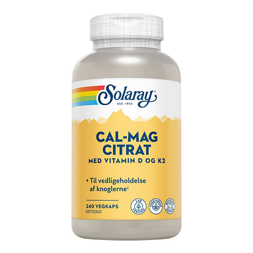 Solaray Cal-mag Citrat Med Vitamin Og K2