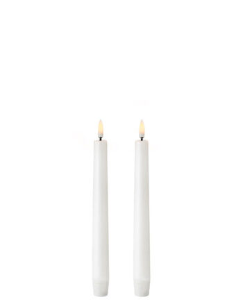 Uyuni Lighting Led Kronelys  Nordic White  Smooth   -pack    3x20