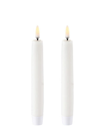 Uyuni Lighting Led Kronelys  Nordic White  Smooth   -pack    3x15