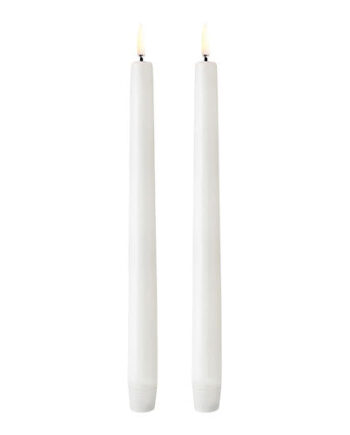 Uyuni Lighting Led Kronelys  Nordic White  Smooth   -pack    3x25