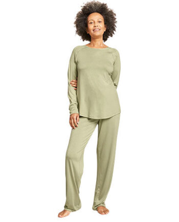 - Veganskboody Goodnight Raglan Sleep Top Sage Str