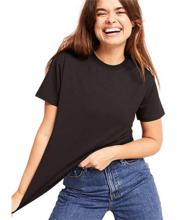 - Veganskboody Women 39   Classic Crew Neck  -shirt Sort Str