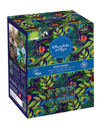 - Veganskchocolate And Love Rich Dark Dispenser 120x5 5g Chokolader   økologisk