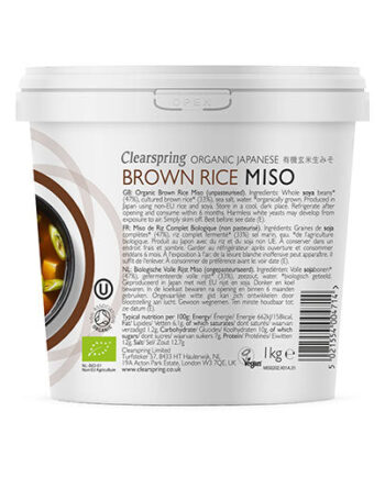- Veganskclearspring Miso Brown Rice Upasteuriseret  økologisk