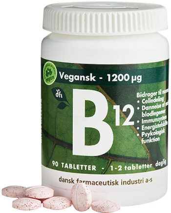 - Veganskgrønne Dfi Vitaminer B12 1200 âµg
