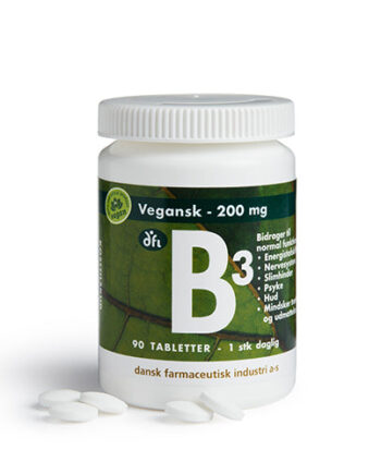 - Veganskgrønne Dfi Vitaminer B3 200 Mg