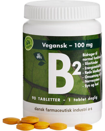- Veganskgrønne Dfi Vitaminer B2 100 Mg
