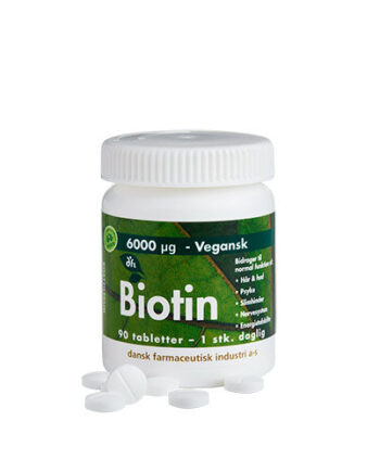 - Veganskgrønne Dfi Vitaminer Biotin 6000 Mcg