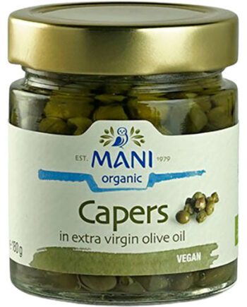 - Veganskmani Organic Kapers   Olivenolie øko