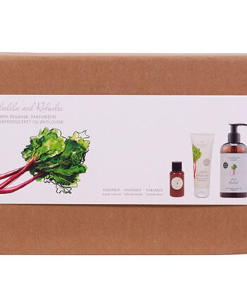 - Vegansknaturfarm Gaveæske Rabarber Håndsæbe -creme   Body Lotion