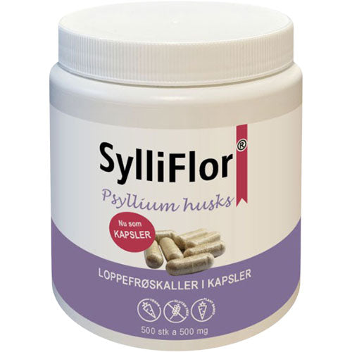 - Vegansksylliflor Psyllium Husks Loppefrøskaller Kapsler
