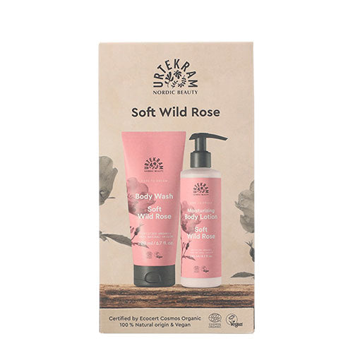 - Veganskurtekram Gaveæske Soft Wild Rose Body Lotion Body Wash