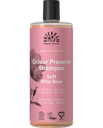 - Veganskurtekram Shampoo Soft Wild Rose    Farvet Hår
