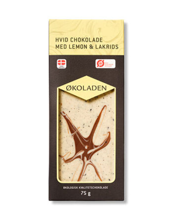 økoladen Chokolade Hvid Lemon Lakrids  økologisk