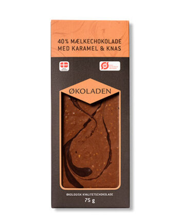 økoladen Chokolade Mælk Karamel Knas  økologisk