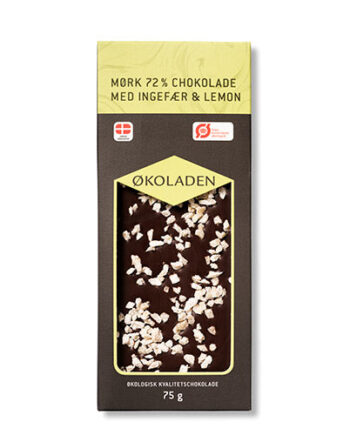 økoladen Chokolade Mørk Ingefær Lemon  økologisk