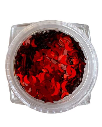 Glitter Rød Måneformet