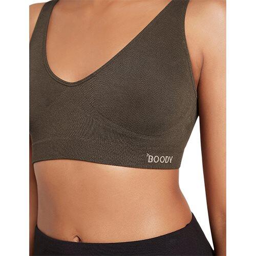 Boody Shaper Crop Bra Dark Olive Str Stk