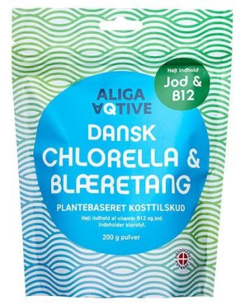 Aliga Aqtive Dansk Chlorella   Blæretang  200g