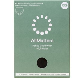 Allmatters High Waist Underwear Light Moderate Xxs  1pk