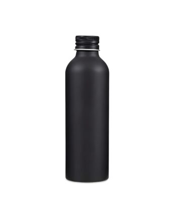 Aluminium Flaske 150 Ml Sort Med Låg  Lakbelagt  Skumgummipude Hedenhus Perfekt Til Væsker  Olier  Parfume