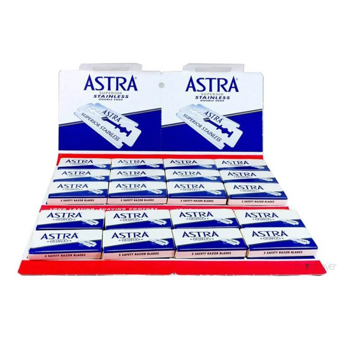 Astra Superior Stainless Blue De-barberblade Stang 20x5 Stk 100 Stk