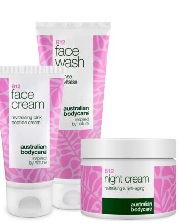 B12 Hudplejesæt Mod Rødme   Ansigtsrens  Dag- Og Natcreme    B12 Hudpleje Til Rødme Og Tendens Til Rosacea  Rens  Dagcreme Og Natcreme Der Beroliger Og Fugter