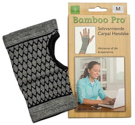 Bamboo Pro Carpal Handske  Str    Selvvarmende 1stk