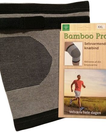Bamboo Pro Knæbind Str:       Velcrobånd  Selvvarmende Ekstra Støtte