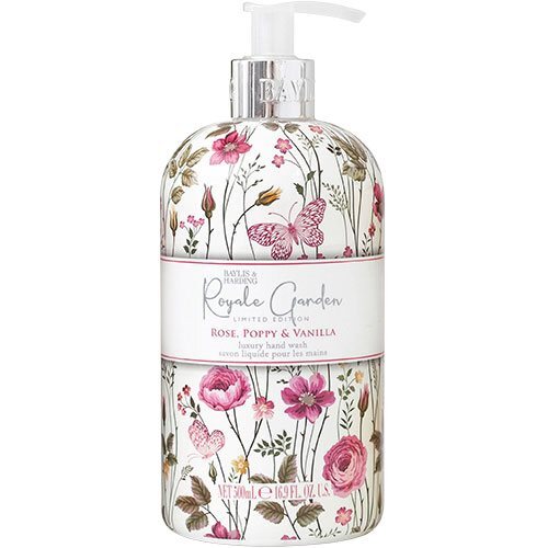 Baylis   Harding Royale Garden Rose  Poppy   Vanilla Hand Wash 500 Ml
