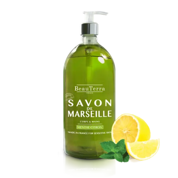 Beau Terra Marseille Liquid Soap Mint Lemon 300ml