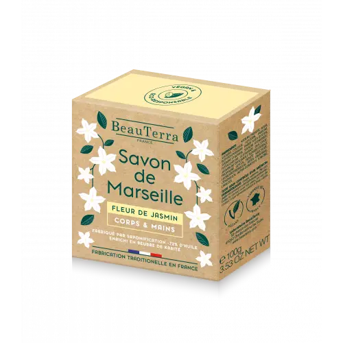 Beau Terra Marseille Sæbe Bar Jasmin Flower 100g