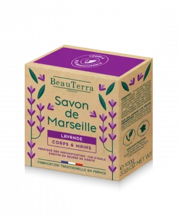 Beau Terra Marseille Sæbe Bar Lavender  100g