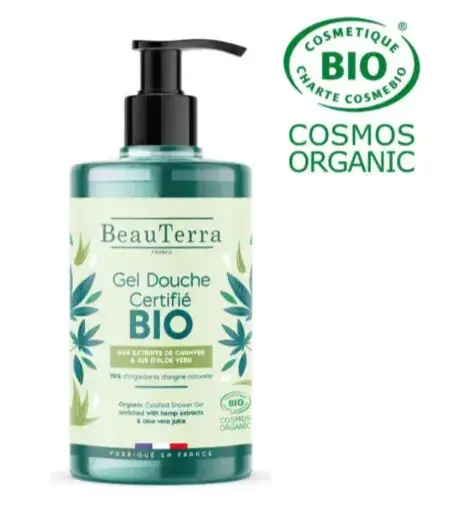 Beau Terra økologisk Shower Gel Grøn Te-duft 750ml