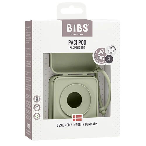 Bibs Pacifier Box Sage 1pk