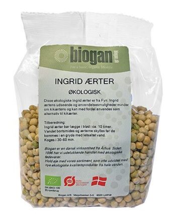 Biogan Ingrid ærter    500g
