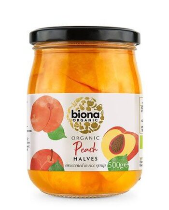 Biona Organic Ferskner  Halve    Rissirup Lage    500g