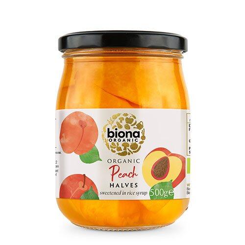 Biona Organic Ferskner Halve Rissirup Lage 500g